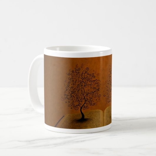 GiddyUpの木およびBickhamの原稿の木 コーヒーマグカップ (正面左)
