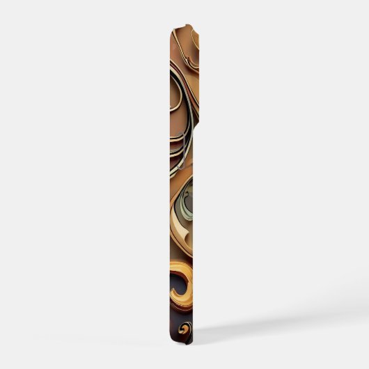 Gided Baroque Scrollwork  iPhoneケース (右側面)