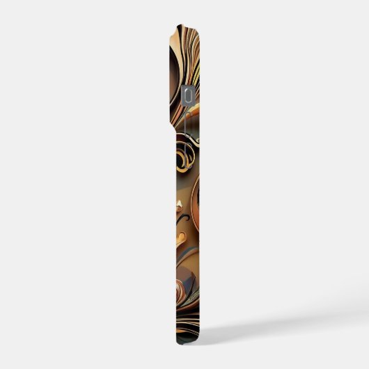 Gided Baroque Scrollwork  iPhoneケース (左側面)