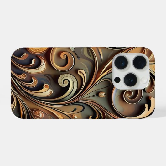 Gided Baroque Scrollwork  iPhoneケース (裏面横)