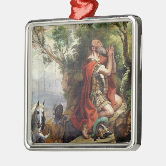 Gideonのタペストリーのための漫画の祈りの言葉 メタルオーナメント (左)