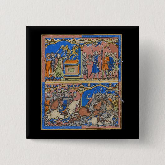 Gideon's Valiant Three Hundred The Crusader Bible 缶バッジ (正面)