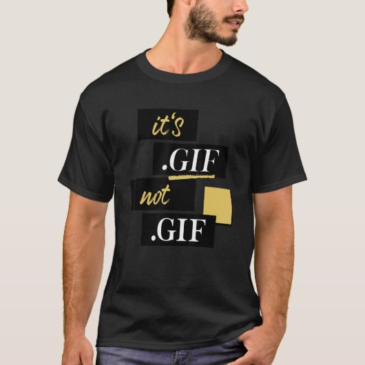 Gifファイル形式の発音ファイルではない Tシャツ (正面)