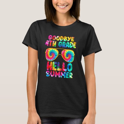 Gifft学校の最終日さよなら4年生こんにちはS Tシャツ (正面)