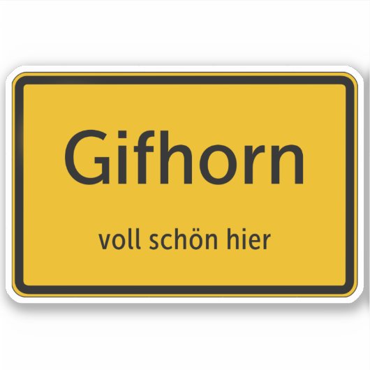 Gifhorn Aufkleber Sticker Autoaufkleber シール (正面)