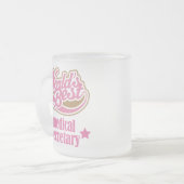 Gift (世界のベスト)医学の秘書 フロストグラスマグカップ (正面左)