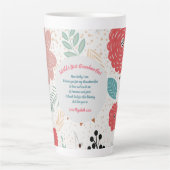 GIFT – 孫からの祖母の詩 – カスタム カフェラテマグ (正面)