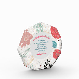 GIFT – 孫からの祖母の詩 – カスタム フォトブロック