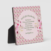 GIFT – 孫からの祖母の詩 – カスタム フォトプラーク (正面)