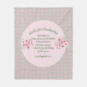 GIFT – 孫からの祖母の詩 – カスタム フリースブランケット (正面)