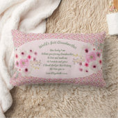 GIFT – 孫からの祖母の詩 – カスタム ランバークッション (ブランケット)