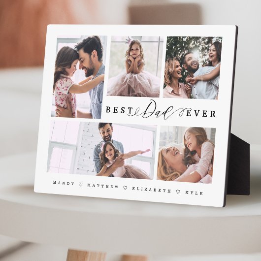 Gift 最高の For パパ Ever Family モダン Photo Collage フォトプラーク