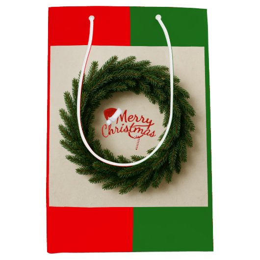 Gift Bag Christmas  ミディアムペーパーバッグ (正面)