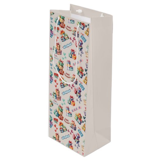Gift Bag Collection| Elegant Kids Design ワインギフトバッグ (正面アングル)