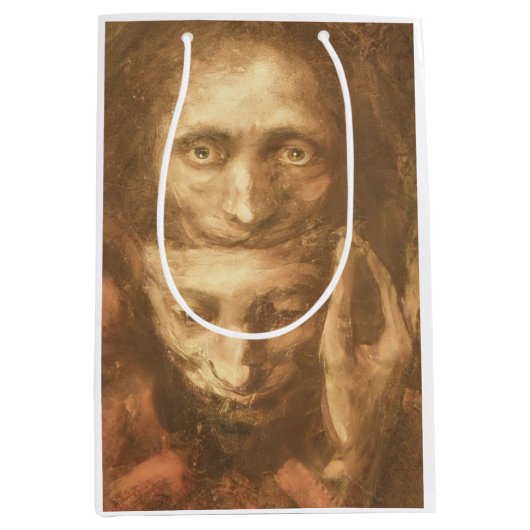 Gift Bag Halloween Art ミディアムペーパーバッグ (正面)