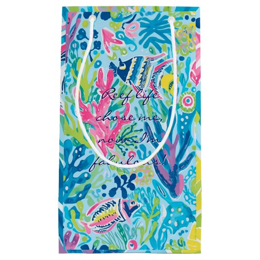 Gift bag in stylish graphic スモールペーパーバッグ (正面)