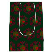 Gift Bag Plaid Snowflake  ミディアムペーパーバッグ (裏面)