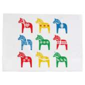 GIFT BAG SCANDINAVIAN DALA HORSE DESIGN ラージペーパーバッグ (裏面)