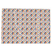 Gift bag with a colorful geometric pattern  ラージペーパーバッグ (裏面)