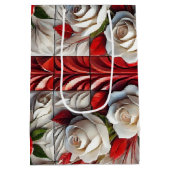 Gift Bag with colors of England flag ミディアムペーパーバッグ (裏面)