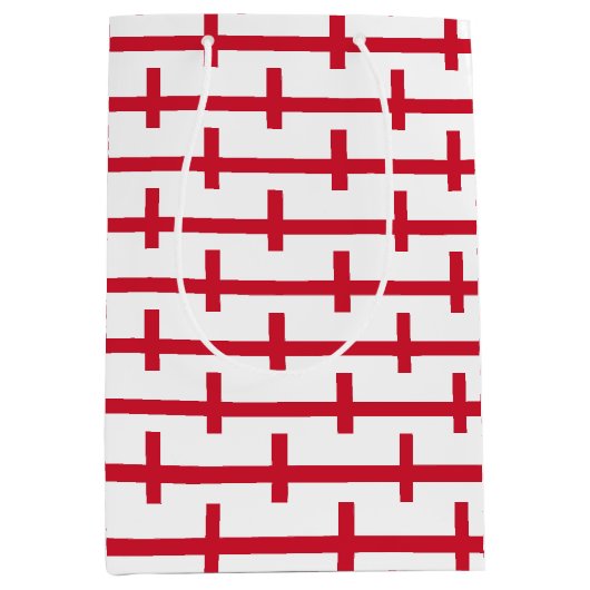 Gift Bag with England flag ミディアムペーパーバッグ (正面)