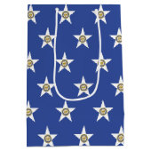 Gift Bag with flag of  Houston, Texas, USA ミディアムペーパーバッグ (裏面)