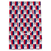 Gift Bag with flag of Iowa, USA ミディアムペーパーバッグ (裏面)