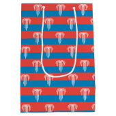 Gift Bag with flag of Kansas City, USA ミディアムペーパーバッグ (裏面)