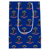 Gift Bag with flag of North Dakota, USA ミディアムペーパーバッグ (裏面)
