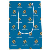 Gift Bag with flag of Oklahoma, USA ミディアムペーパーバッグ (裏面)
