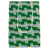 Gift Bag with flag of Portland City, USA ミディアムペーパーバッグ (裏面)