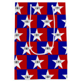 Gift Bag with flag of San Antonio, USA ミディアムペーパーバッグ (裏面)