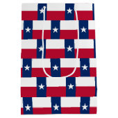Gift Bag with flag of Texas, USA ミディアムペーパーバッグ (裏面)