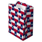Gift Bag with flag of Texas, USA ミディアムペーパーバッグ (裏面アングル)