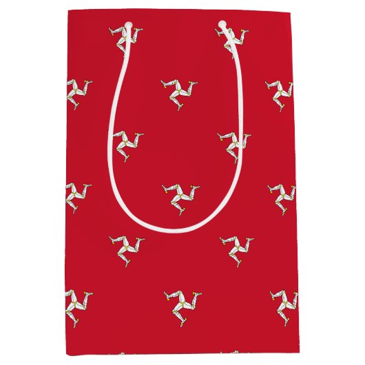 Gift Bag with Isle of Man flag ミディアムペーパーバッグ (正面)