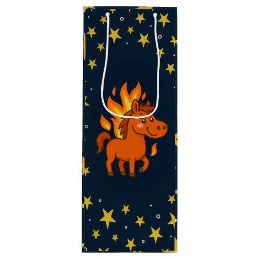 Gift Bag with red horse ワインギフトバッグ (正面)