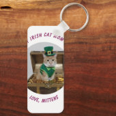 Gift Best Mom Cat personalised Cat Photo and Name キーホルダー (裏面)