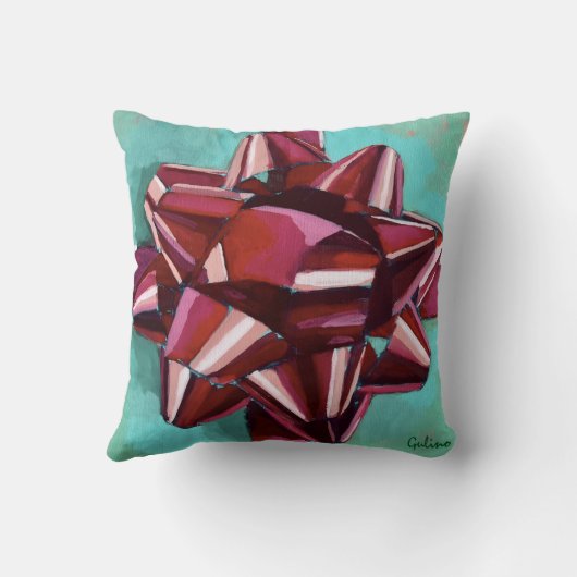 Gift Bow Painting - Holiday Decor クッション (裏面)