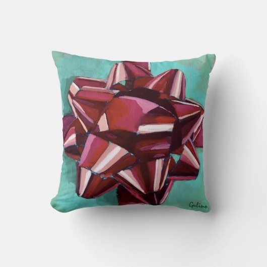Gift Bow Painting - Holiday Decor クッション (正面)