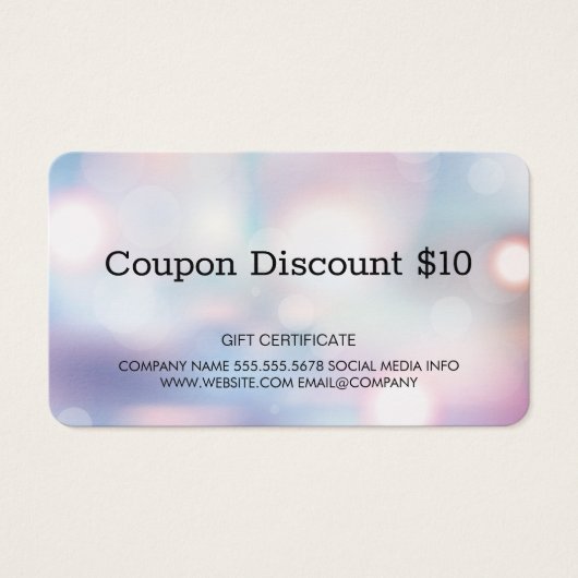 Gift Card Boke | Coupon Code (正面)