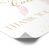 Gift Card Pink Bow Cold Outside Baby Shower ポスター (角)