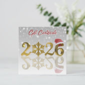 Gift Certificate Big Gold 2026 Holiday Gift Card (スタンド正面)