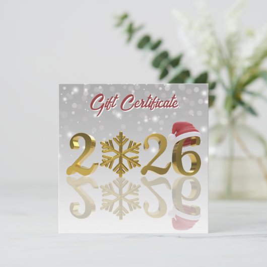 Gift Certificate Big Gold 2026 Holiday Gift Card (スタンド正面)