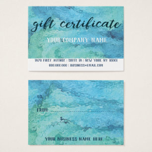 Gift Certificate Card Mighty, 3.5インチx 2.5インチ,標準