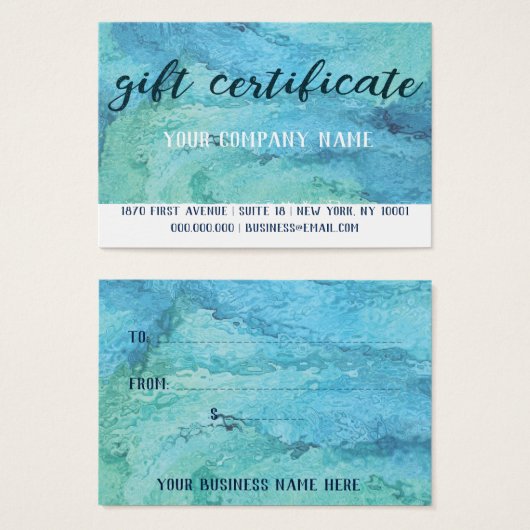 Gift Certificate Card Mighty, 3.5インチx 2.5インチ,標準 (正面&裏面)