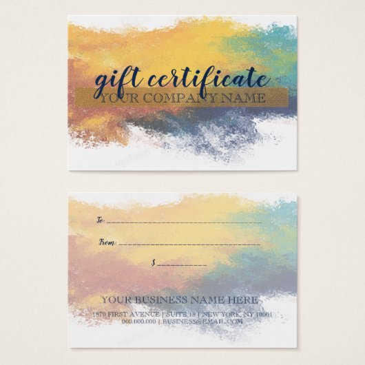 Gift Certificate Card Mighty, 3.5インチx 2.5インチ,標準 (正面&裏面)