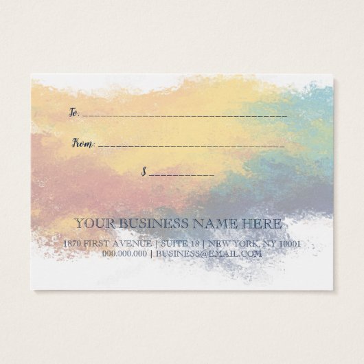 Gift Certificate Card Mighty, 3.5インチx 2.5インチ，標準 (裏面)