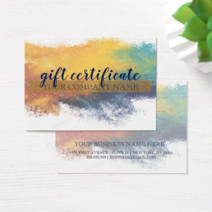 Gift Certificate Card Mighty, 3.5インチx 2.5インチ,標準