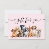 Gift Certificate Dog Grooming Pet Sitting Vet (正面)