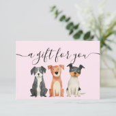 Gift Certificate Dog Grooming Pet Sitting Vet (スタンド正面)